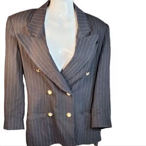 The Limited Double Breasted Striped Jacket S
